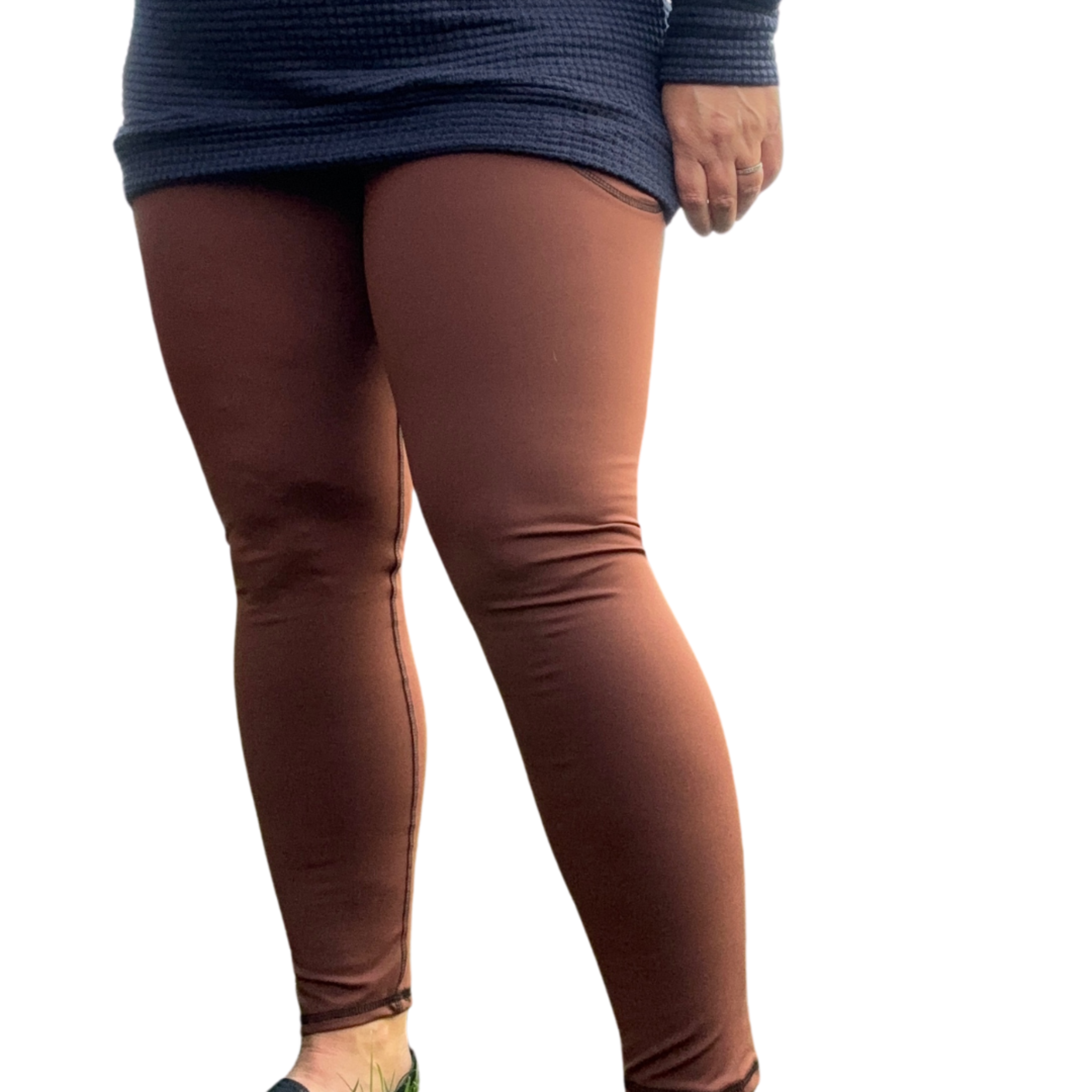 relaxed fit leggings long inseam 30 inch inseam brown leggings