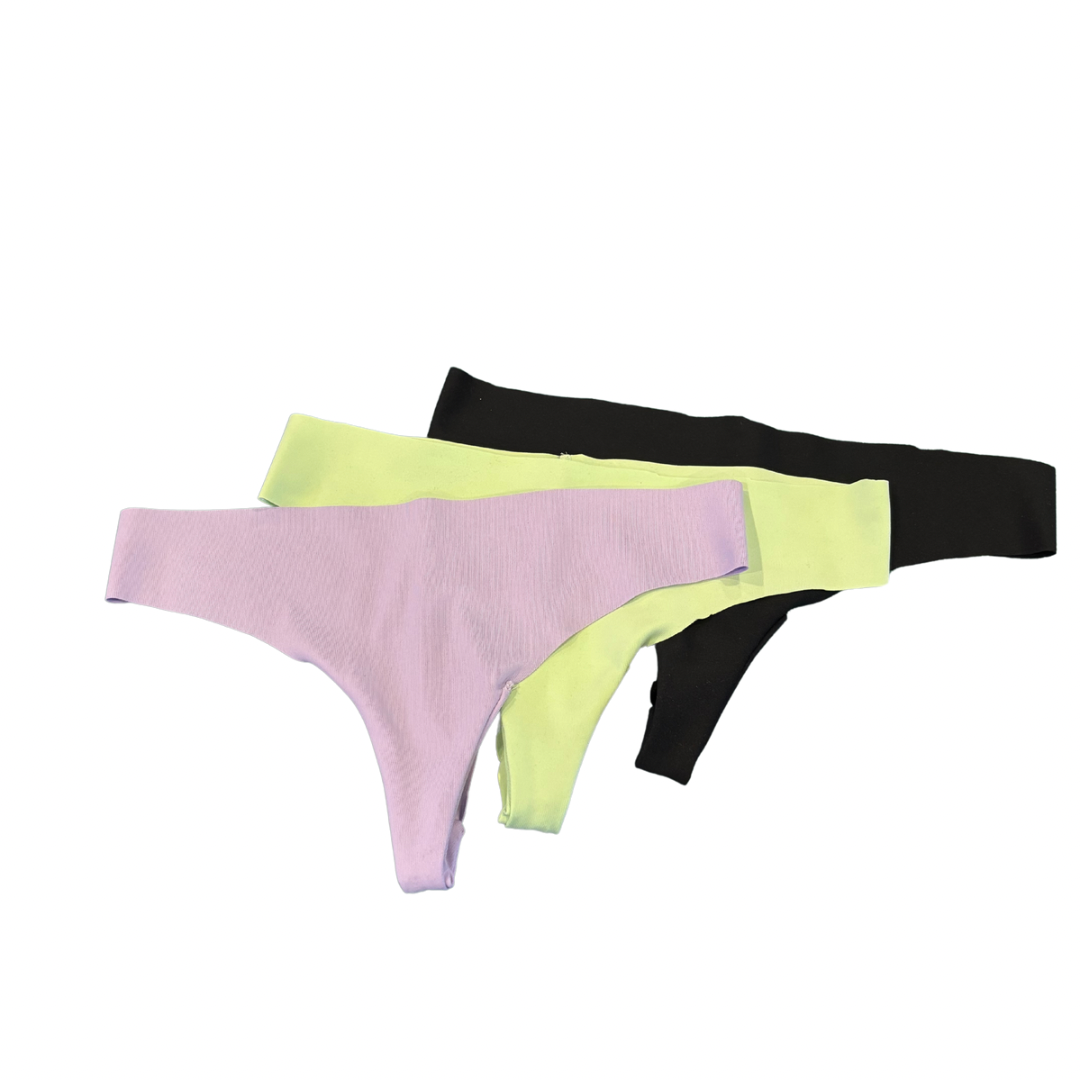No Show THONG Undies {3 Rises} - colour options available