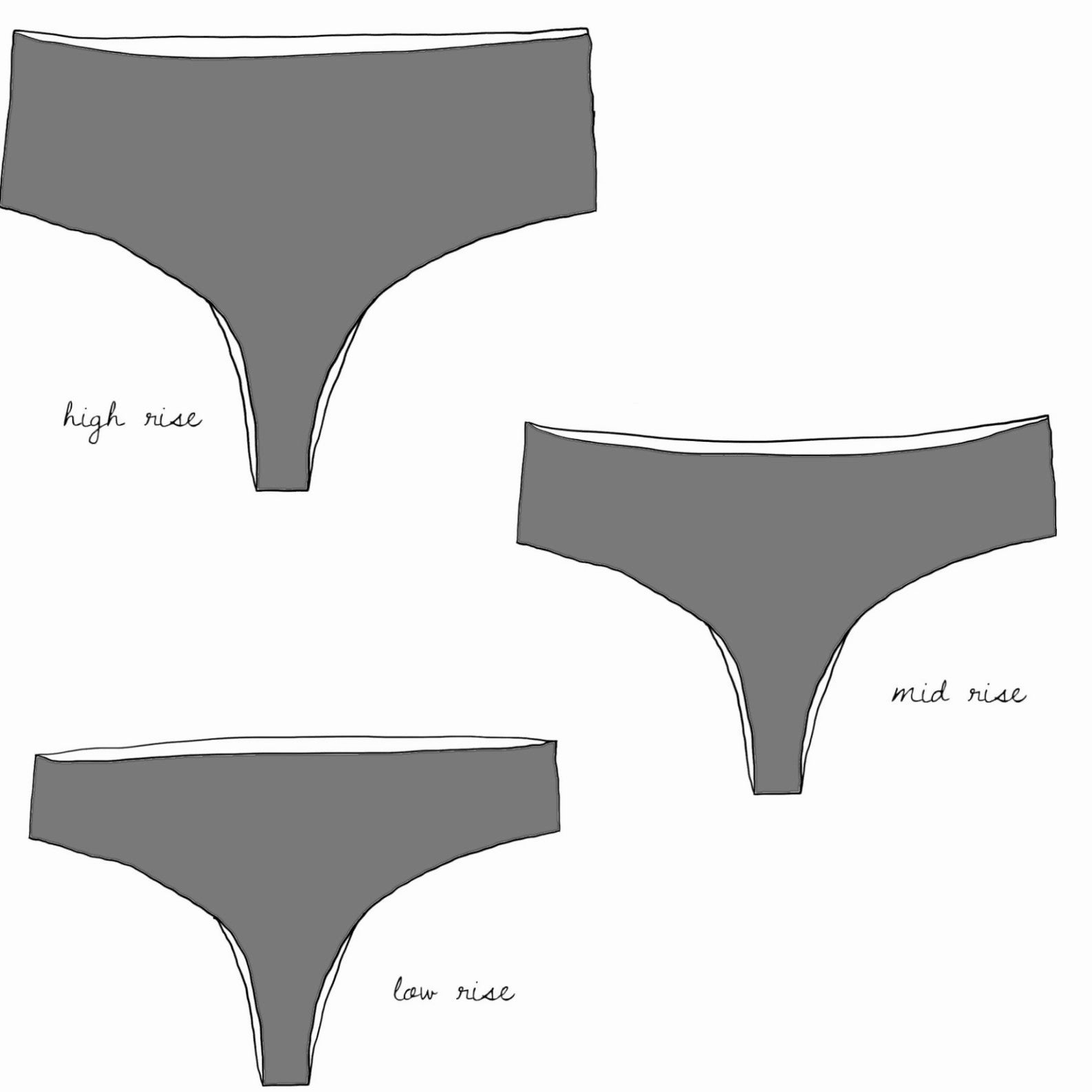 No Show THONG Undies {3 Rises} - Makers Pick