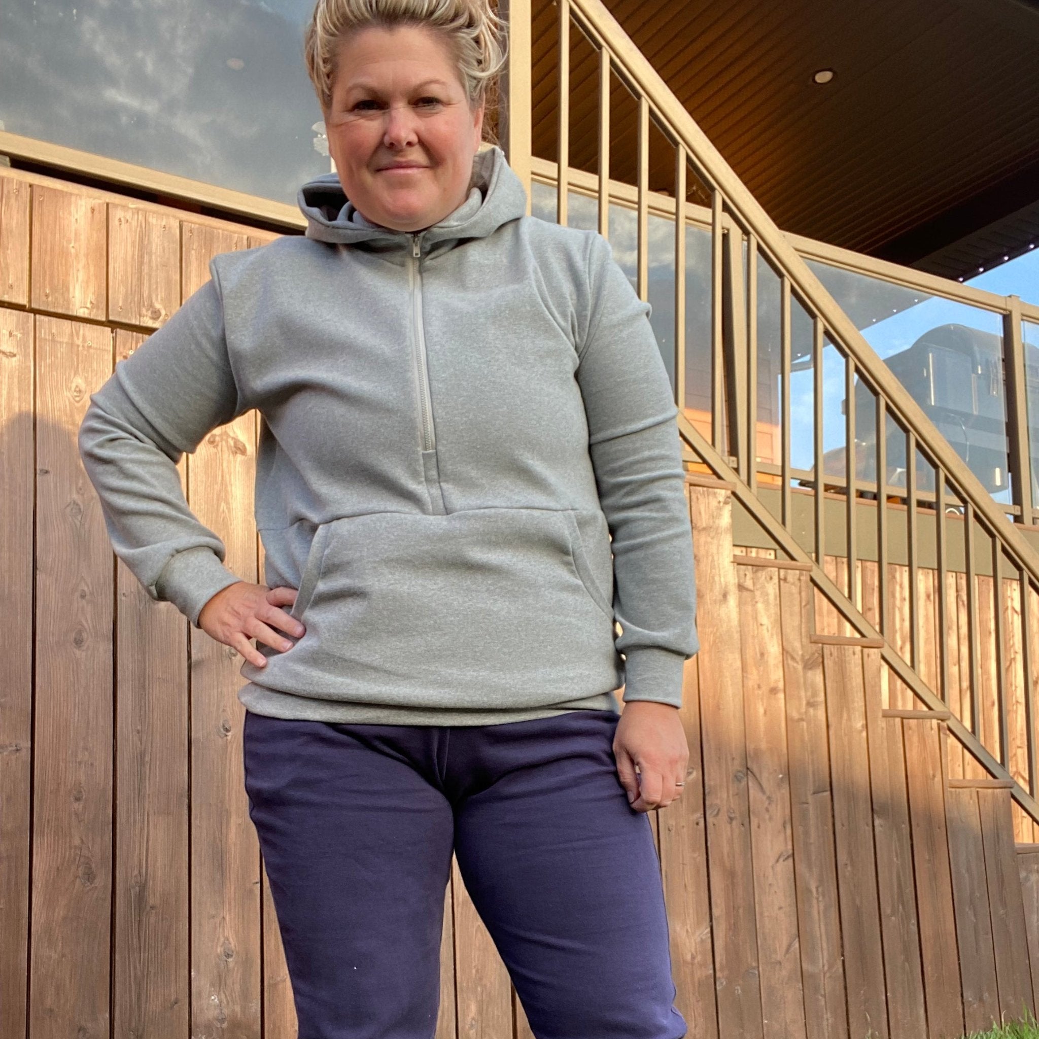 womens hoodie 1/2 zip up with pocket