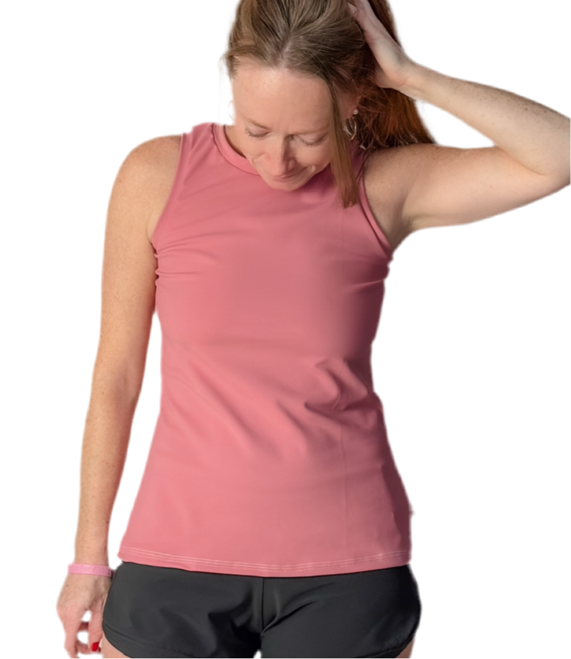 sporty athletic  high neck tank top