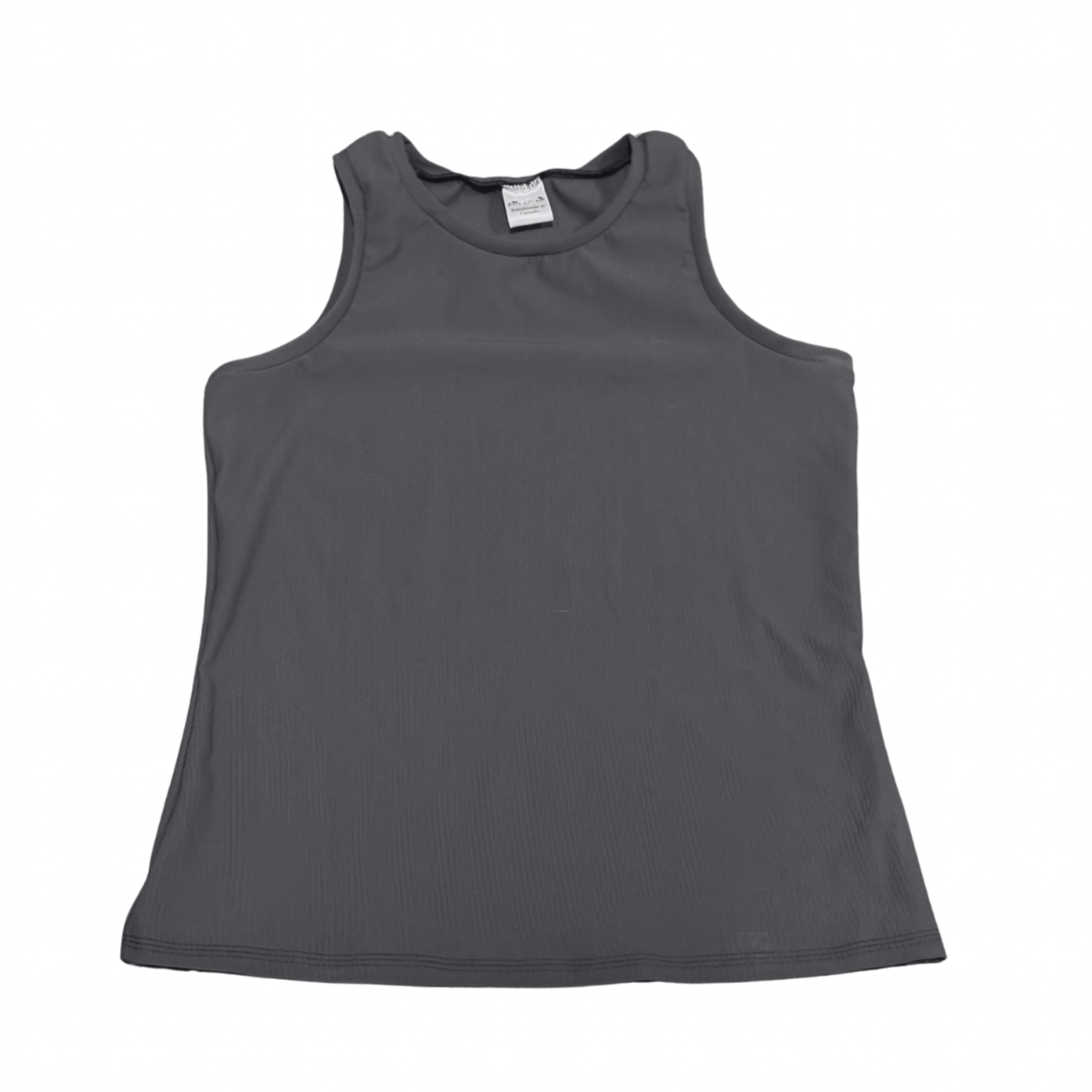 fitted modest neck tank top for running