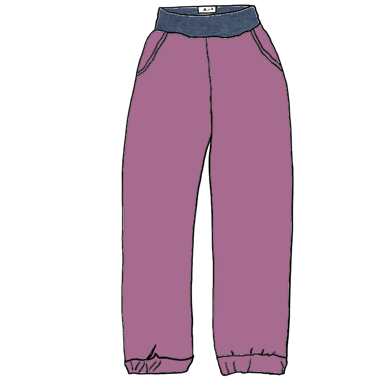 Mauve STRETCH WOVEN - Lil Lakeshore Joggers / Shorts