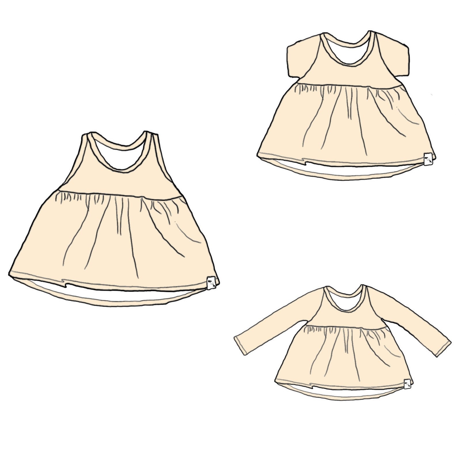 Bayside Peplum {3 sleeve lengths}- {sale}